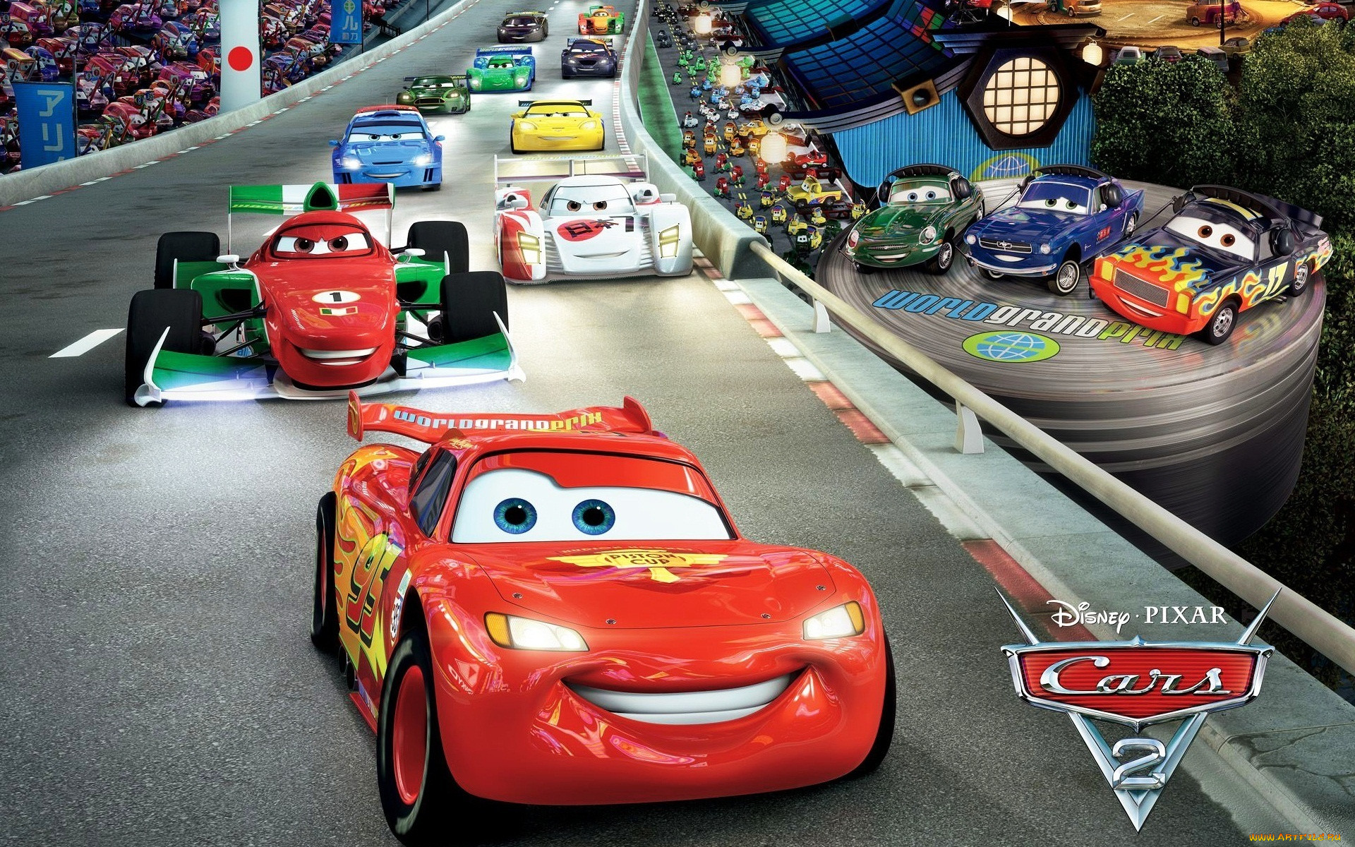 Обои Мультфильмы Cars 2, обои для рабочего стола, фотографии мультфильмы,  cars, тачки, 2 Обои для рабочего стола, скачать обои картинки заставки на  рабочий стол.